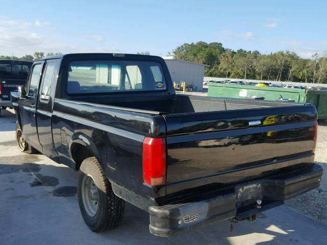 1FTEX15Y1PKA44710 - 1993 FORD F150 BLACK photo 3