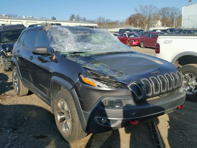 1C4PJMBS2EW275925 - 2014 JEEP CHEROKEE T GRAY photo 1