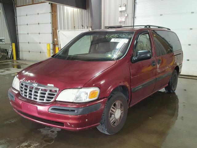 1GNDX03E1YD199706 - 2000 CHEVROLET VENTURE RED photo 2