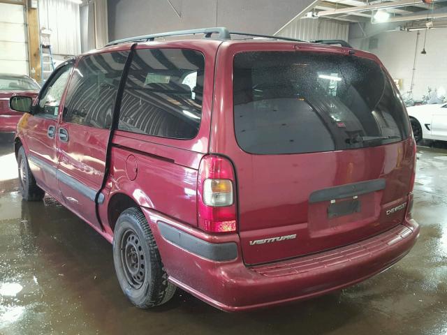 1GNDX03E1YD199706 - 2000 CHEVROLET VENTURE RED photo 3