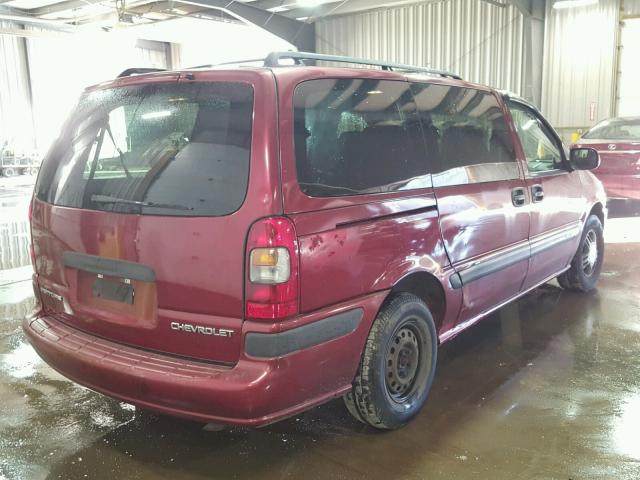 1GNDX03E1YD199706 - 2000 CHEVROLET VENTURE RED photo 4