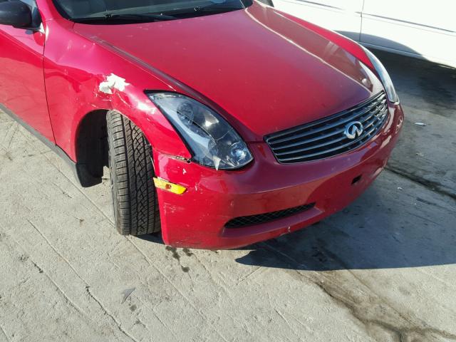 JNKCV54E23M220432 - 2003 INFINITI G35 RED photo 9