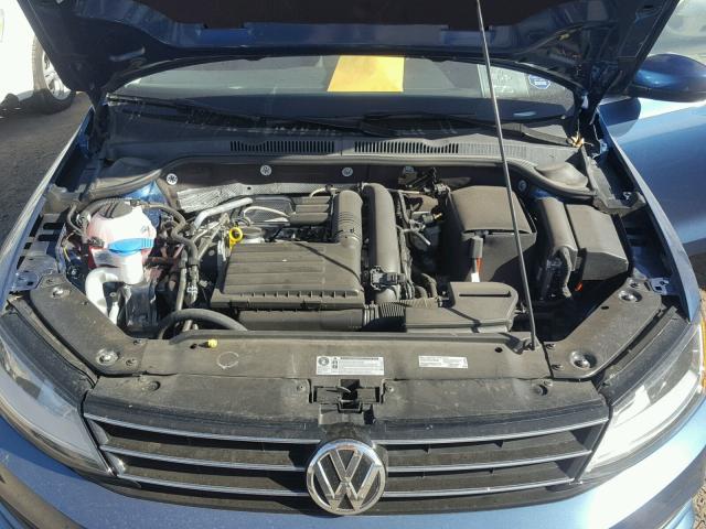 3VW2B7AJXHM303957 - 2017 VOLKSWAGEN JETTA S BLUE photo 7