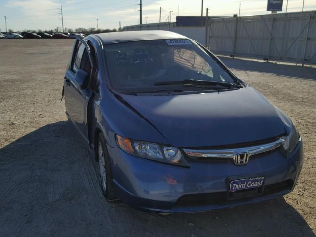 2HGFA16578H531785 - 2008 HONDA CIVIC LX BLUE photo 1