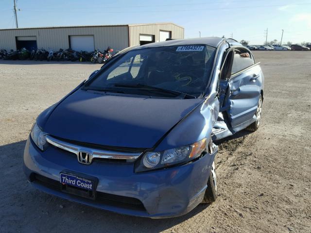 2HGFA16578H531785 - 2008 HONDA CIVIC LX BLUE photo 2