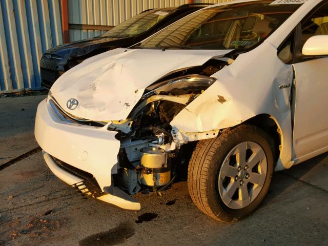 JTDKB20U473253767 - 2007 TOYOTA PRIUS WHITE photo 9