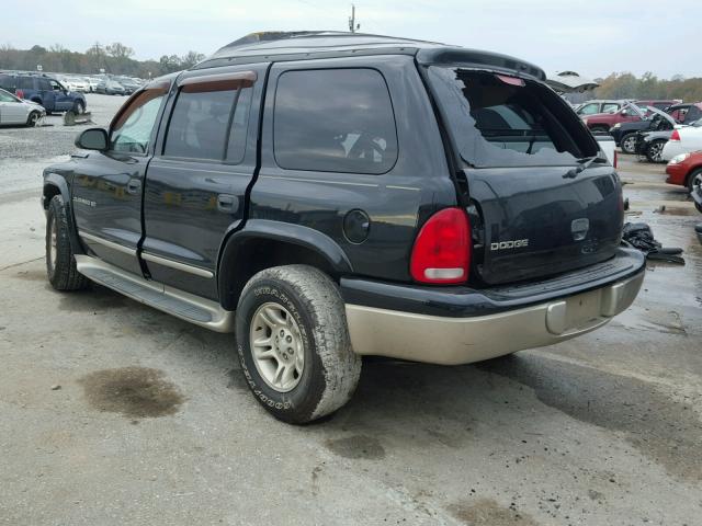 1B4HR28N51F542940 - 2001 DODGE DURANGO BLACK photo 3