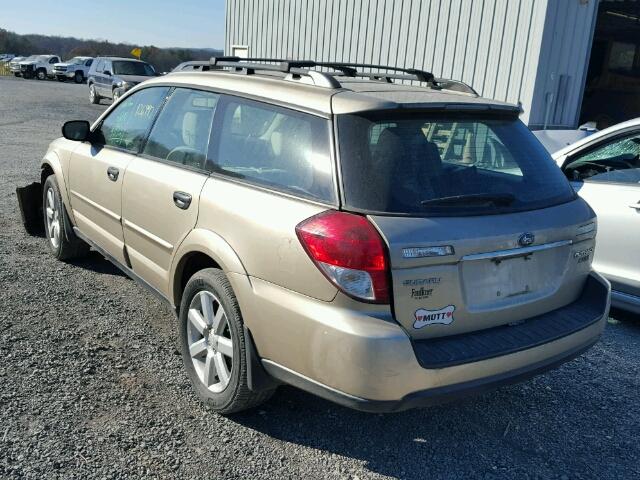 4S4BP61C987326765 - 2008 SUBARU OUTBACK 2. TAN photo 3