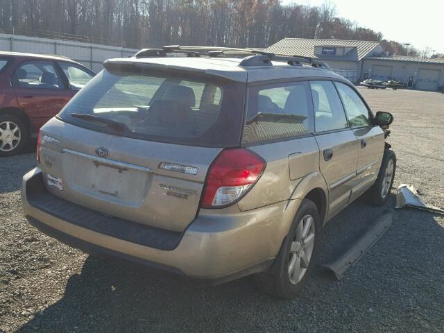 4S4BP61C987326765 - 2008 SUBARU OUTBACK 2. TAN photo 4