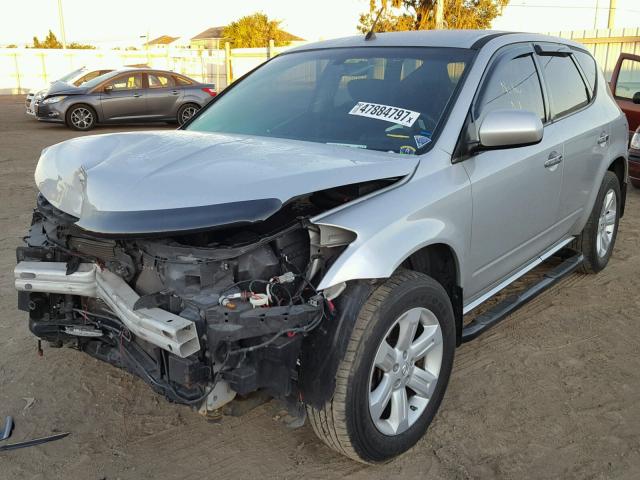 JN8AZ08T07W511597 - 2007 NISSAN MURANO SL SILVER photo 2