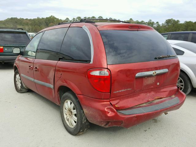 1A4GP45R06B730930 - 2006 CHRYSLER TOWN & COU BURGUNDY photo 3