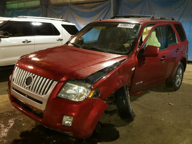 4M2CU87148KJ50976 - 2008 MERCURY MARINER PR RED photo 2