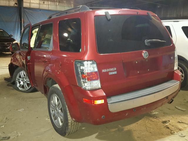 4M2CU87148KJ50976 - 2008 MERCURY MARINER PR RED photo 3