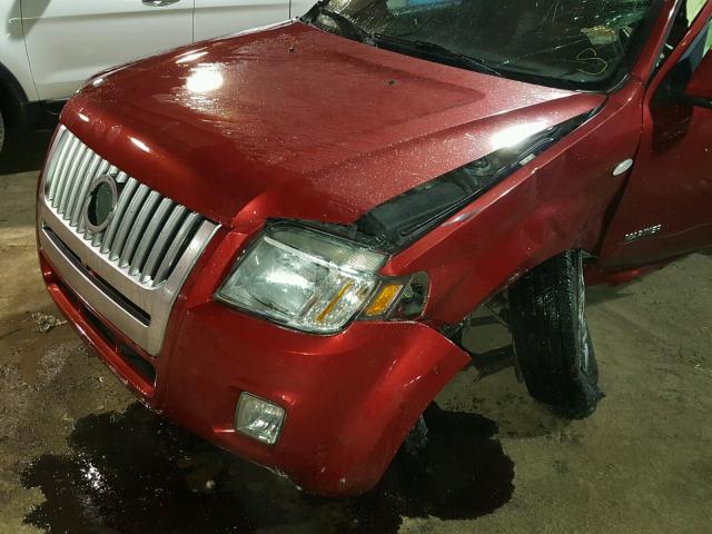 4M2CU87148KJ50976 - 2008 MERCURY MARINER PR RED photo 9