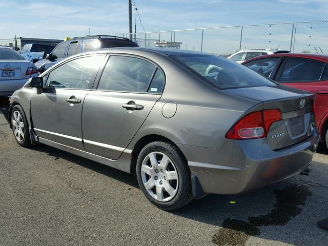 2HGFA16588H314486 - 2008 HONDA CIVIC LX GRAY photo 3