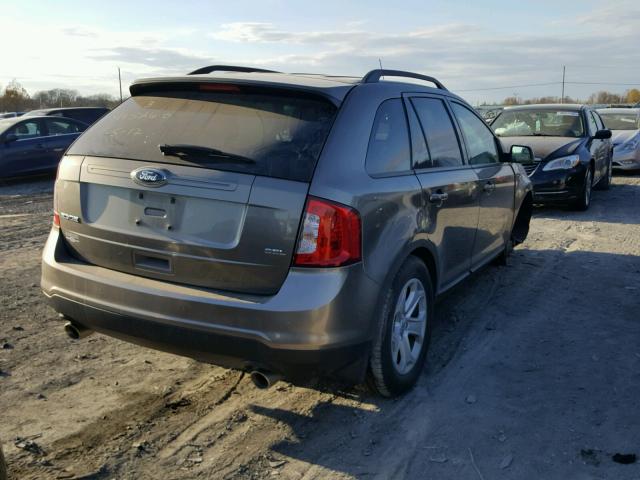 2FMDK3JC9EBA16835 - 2014 FORD EDGE SEL BROWN photo 4