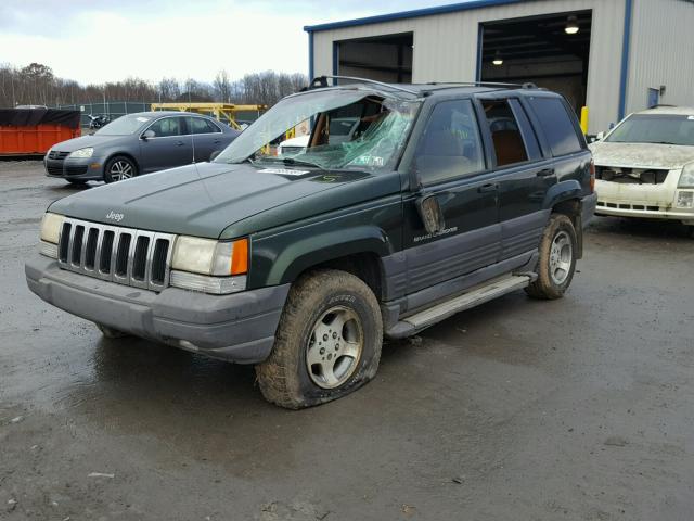 1J4GZ58S1TC231817 - 1996 JEEP GRAND CHER GREEN photo 2