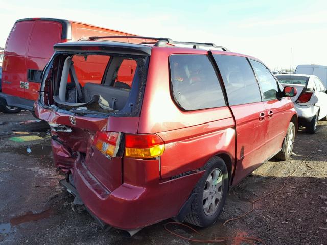 5FNRL18973B025796 - 2003 HONDA ODYSSEY EX RED photo 4