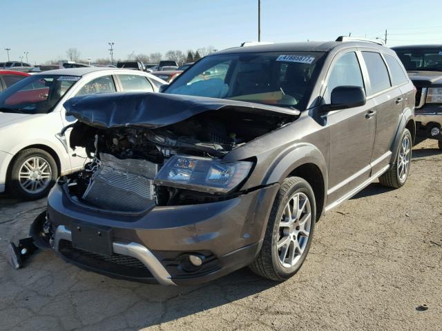 3C4PDDGG0FT721184 - 2015 DODGE JOURNEY CR CHARCOAL photo 2