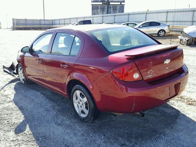 1G1AL58F077108176 - 2007 CHEVROLET COBALT LT MAROON photo 3