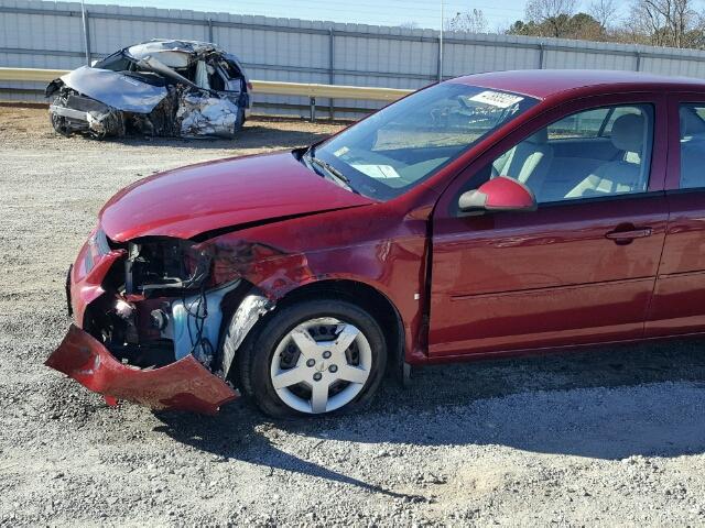 1G1AL58F077108176 - 2007 CHEVROLET COBALT LT MAROON photo 9