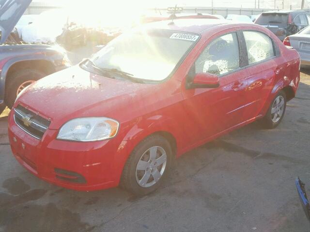 KL1TD5DE9AB071568 - 2010 CHEVROLET AVEO LS RED photo 2