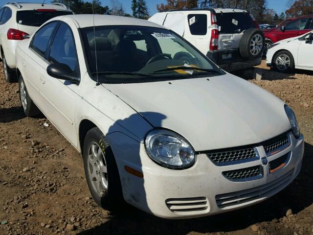 1B3ES56C65D166751 - 2005 DODGE NEON SXT WHITE photo 1