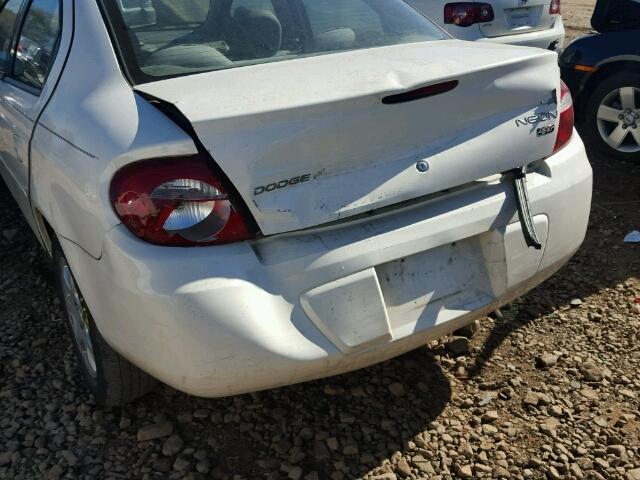 1B3ES56C65D166751 - 2005 DODGE NEON SXT WHITE photo 9