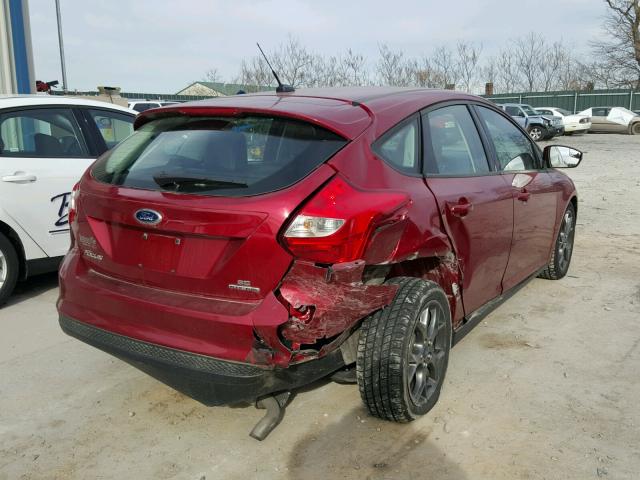 1FADP3K21EL184356 - 2014 FORD FOCUS SE RED photo 4