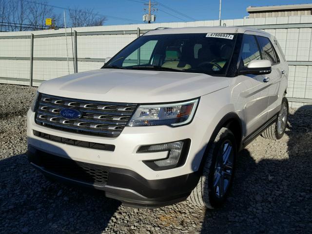 1FM5K8FH5HGA02806 - 2017 FORD EXPLORER L WHITE photo 2