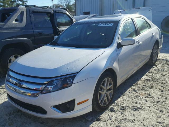 3FAHP0JG6CR336918 - 2012 FORD FUSION SEL WHITE photo 2