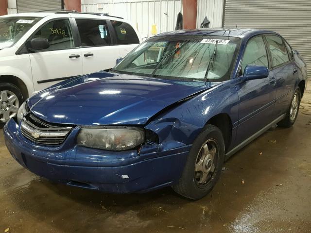 2G1WF52E659245714 - 2005 CHEVROLET IMPALA BLUE photo 2