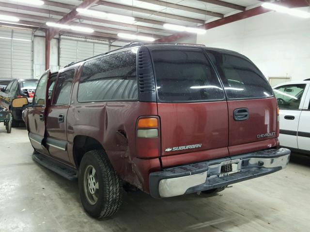 1GNEC16Z22J337413 - 2002 CHEVROLET SUBURBAN C MAROON photo 3