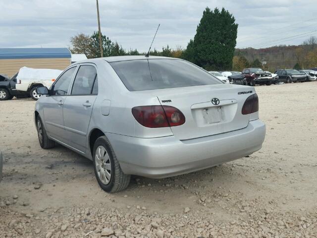 1NXBR32E16Z637078 - 2006 TOYOTA COROLLA CE SILVER photo 3