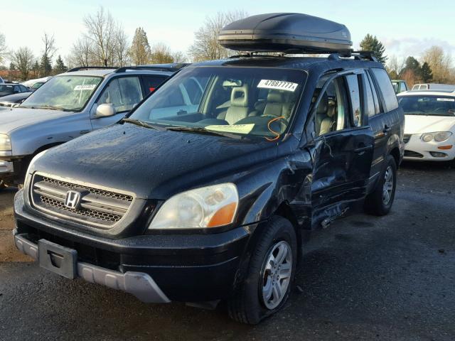 2HKYF18493H551856 - 2003 HONDA PILOT EX BLACK photo 2