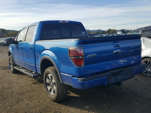 1FTFW1EF4CKD17154 - 2012 FORD F150 SUPER BLUE photo 3