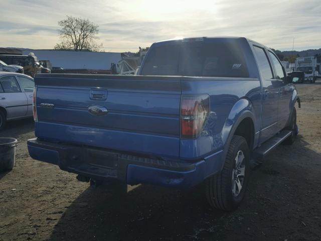 1FTFW1EF4CKD17154 - 2012 FORD F150 SUPER BLUE photo 4