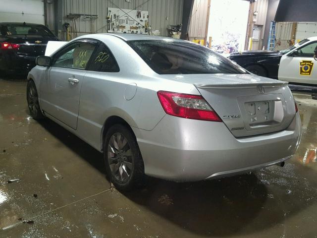 2HGFG12809H528260 - 2009 HONDA CIVIC EX SILVER photo 3