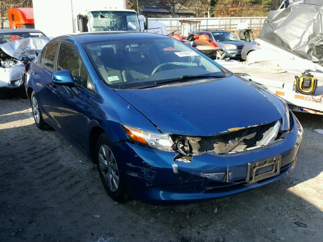 2HGFB2F50CH562081 - 2012 HONDA CIVIC LX BLUE photo 1