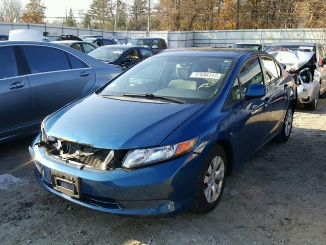 2HGFB2F50CH562081 - 2012 HONDA CIVIC LX BLUE photo 2