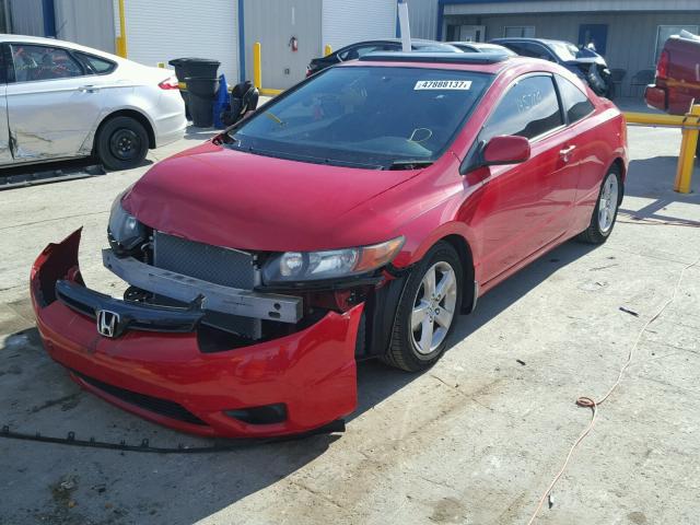 2HGFG11817H550203 - 2007 HONDA CIVIC EX RED photo 2