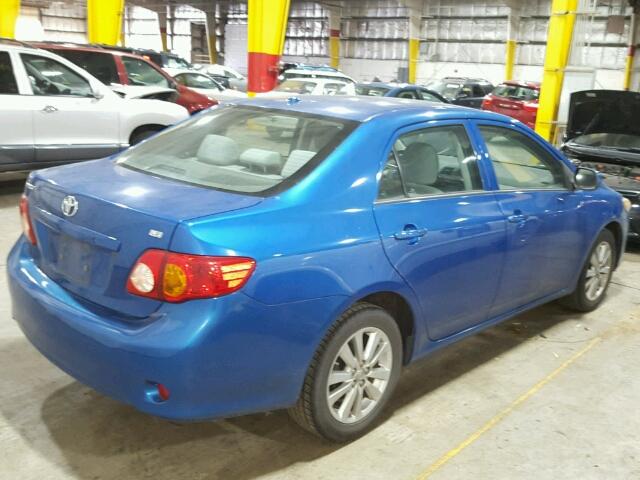 1NXBU4EE4AZ249724 - 2010 TOYOTA COROLLA BA BLUE photo 4