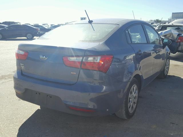 KNADM4A35G6662232 - 2016 KIA RIO LX BLUE photo 4