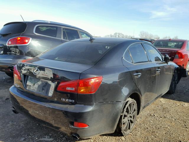 JTHBK262775046296 - 2007 LEXUS IS 250 BLACK photo 4