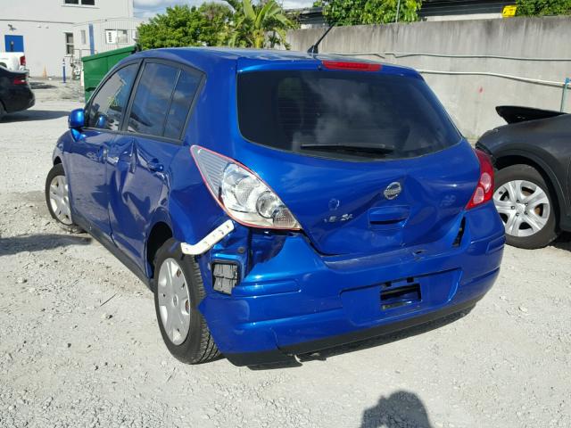 3N1BC1CP9AL455094 - 2010 NISSAN VERSA S BLUE photo 3