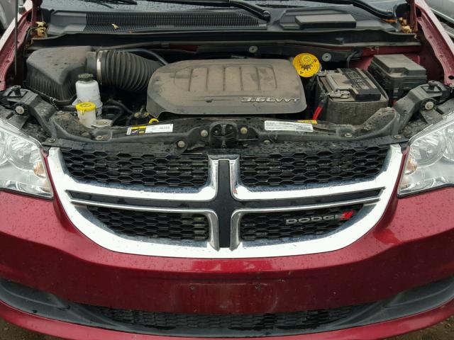 2C4RDGCGXFR732518 - 2015 DODGE GRAND CARA RED photo 7