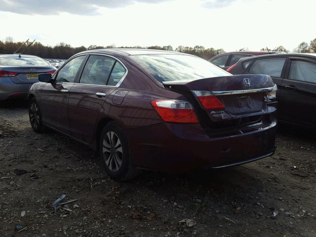 1HGCR2F30DA205478 - 2013 HONDA ACCORD LX MAROON photo 3