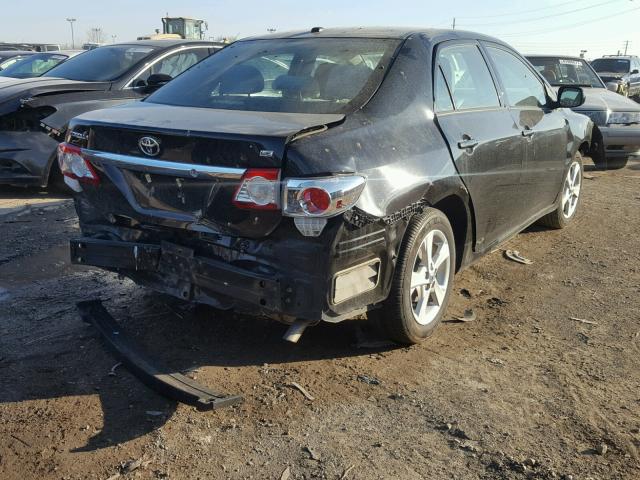 2T1BU4EE9BC599031 - 2011 TOYOTA COROLLA BA BLACK photo 4