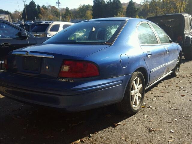 1MEFM55S03G609153 - 2003 MERCURY SABLE LS P BLUE photo 4