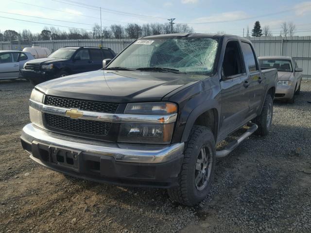 1GCDT13E378115886 - 2007 CHEVROLET COLORADO BLACK photo 2